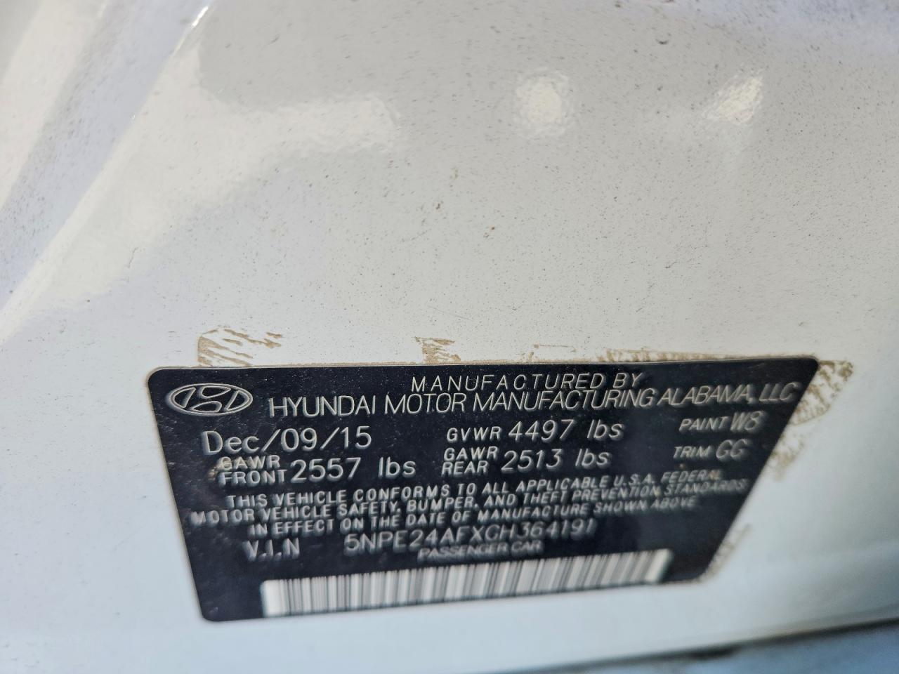 2016 HYUNDAI SONATA SE photo 12