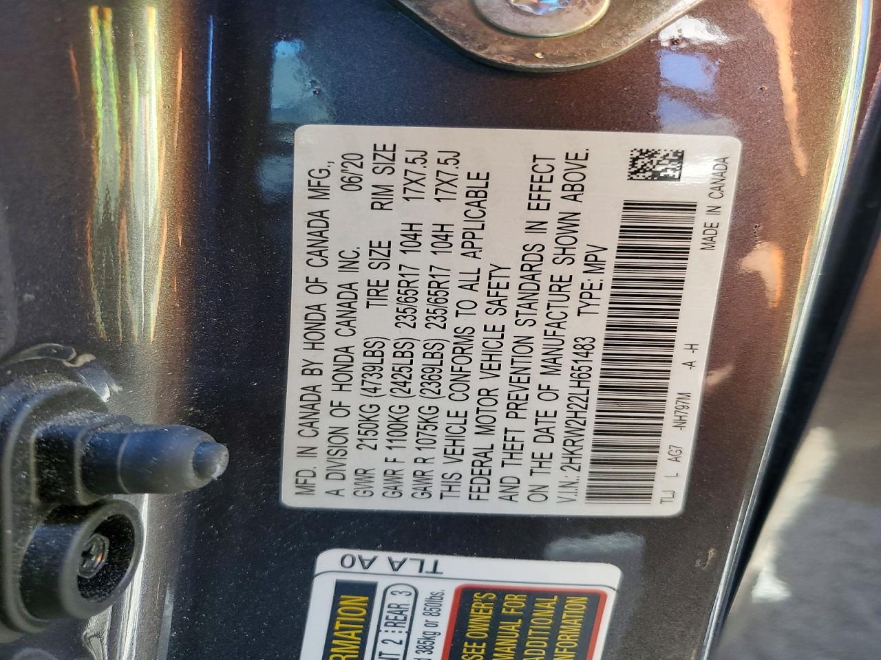 2020 HONDA CR-V LX photo 40