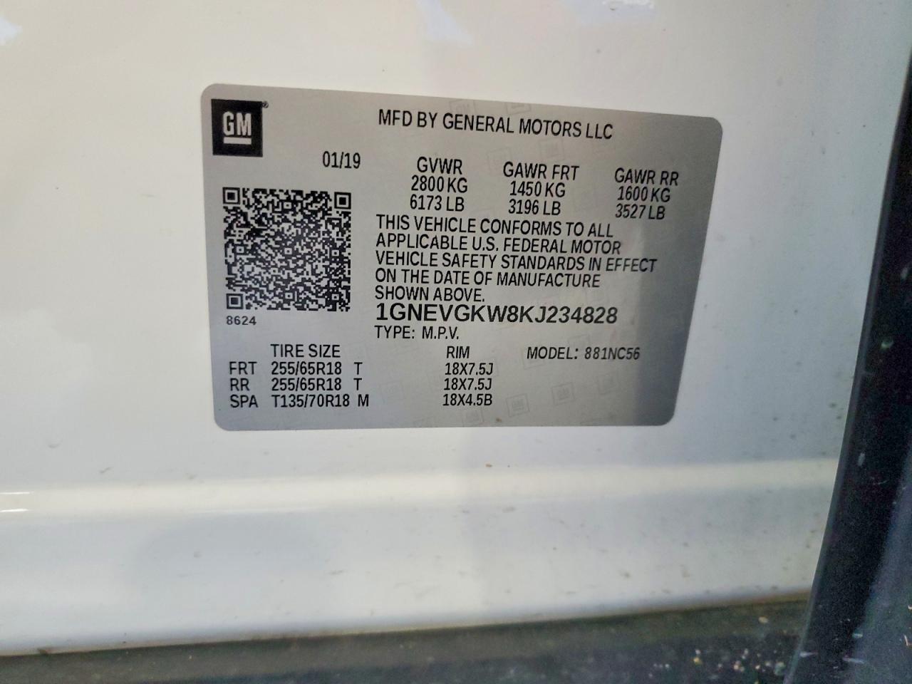 2019 CHEVROLET TRAVERSE LT photo 13