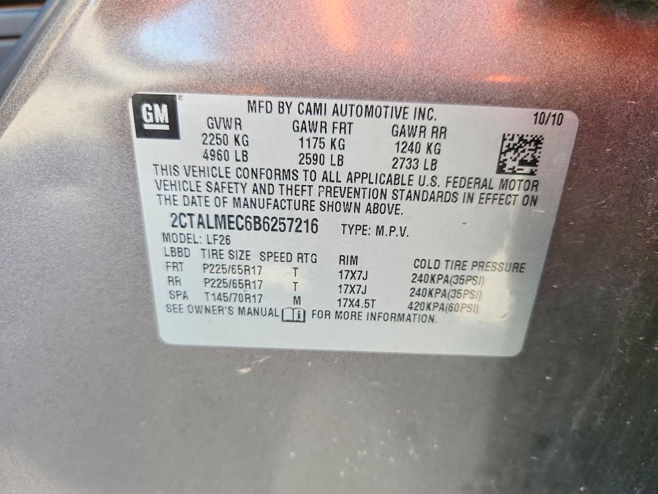 2011 GMC TERRAIN SLE photo 37