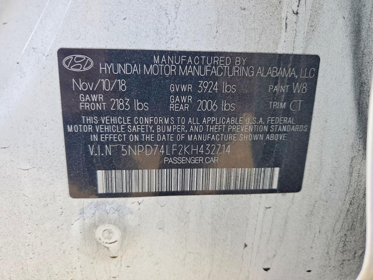 2019 HYUNDAI ELANTRA SE photo 34