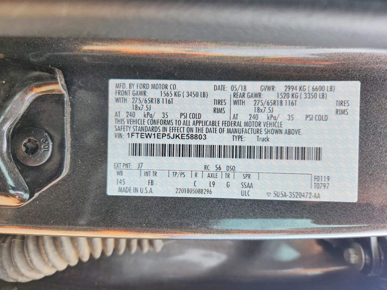 2018 FORD F150 SUPERCREW photo 23