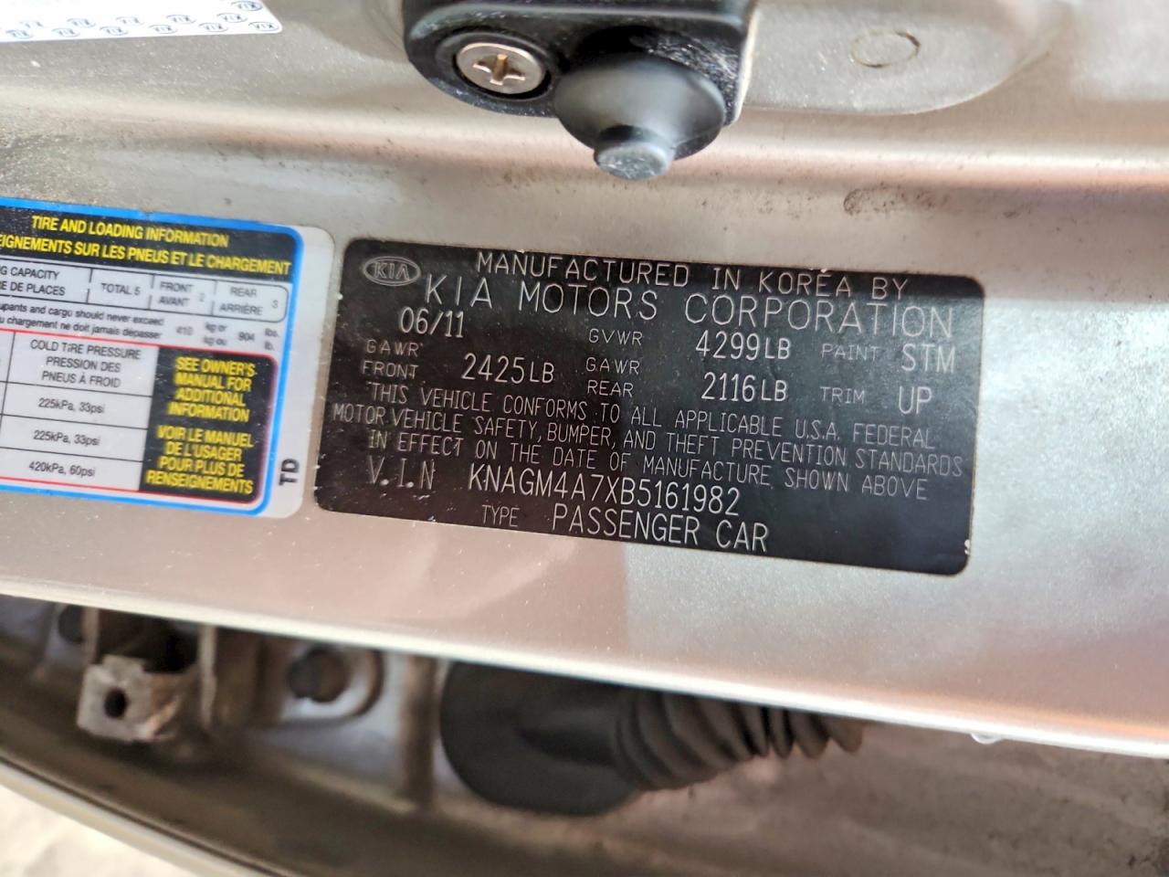 2011 KIA OPTIMA LX photo 34