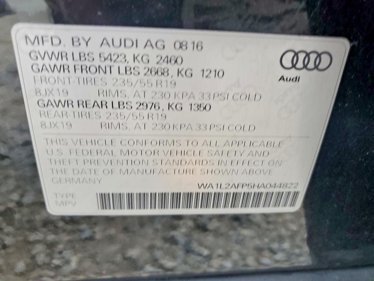 2017 AUDI Q5 PREMIUM PLUS photo 37