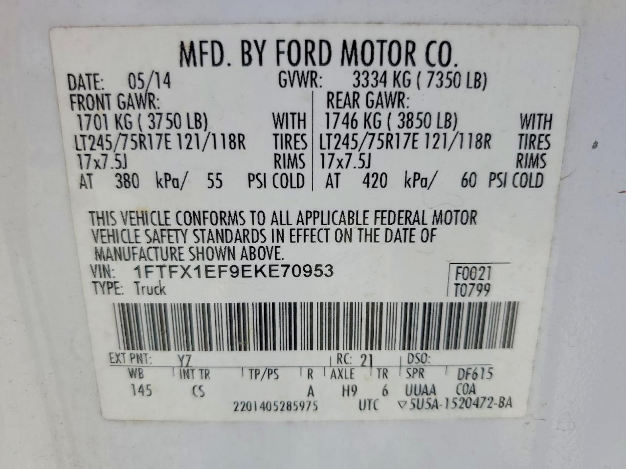 2014 FORD F150 SUPER CAB photo 12