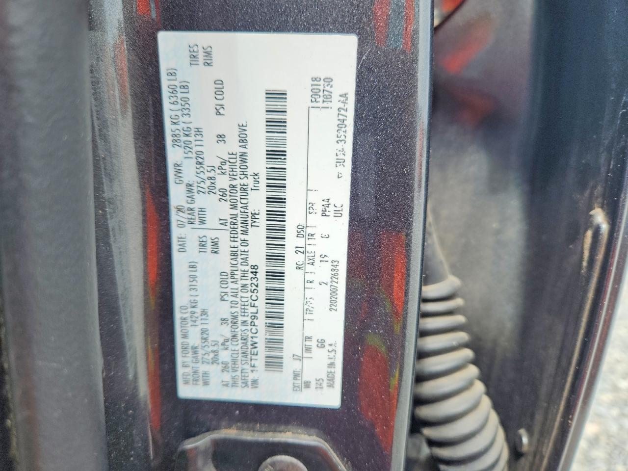2020 FORD F150 SUPERCREW photo 34