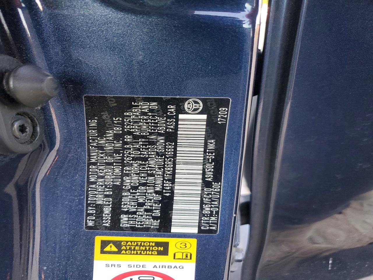 2016 TOYOTA CAMRY LE photo 37