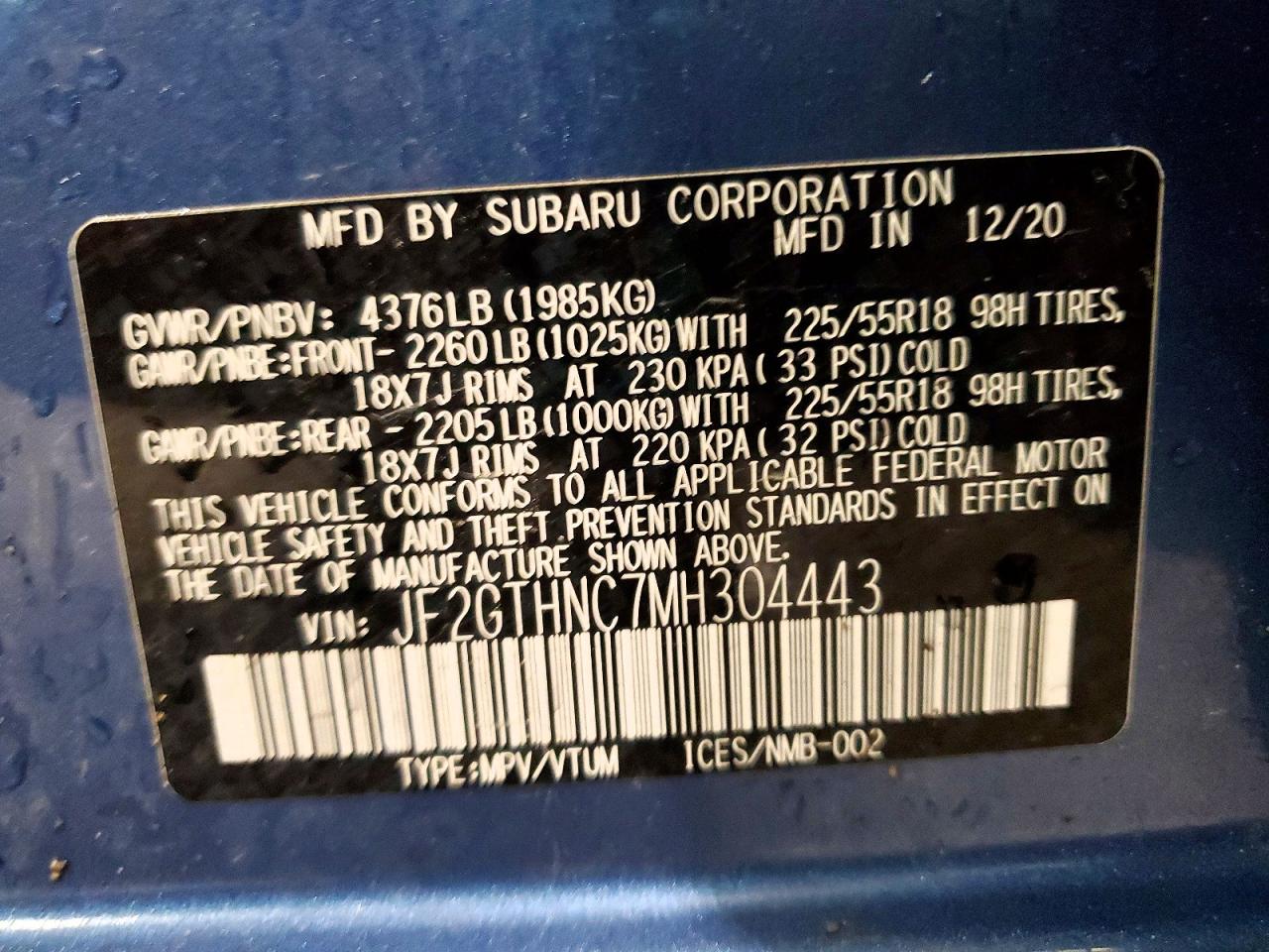 2021 SUBARU CROSSTREK LIMITED photo 37