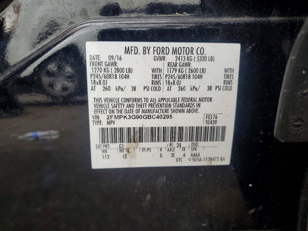 2016 FORD EDGE SE photo 14