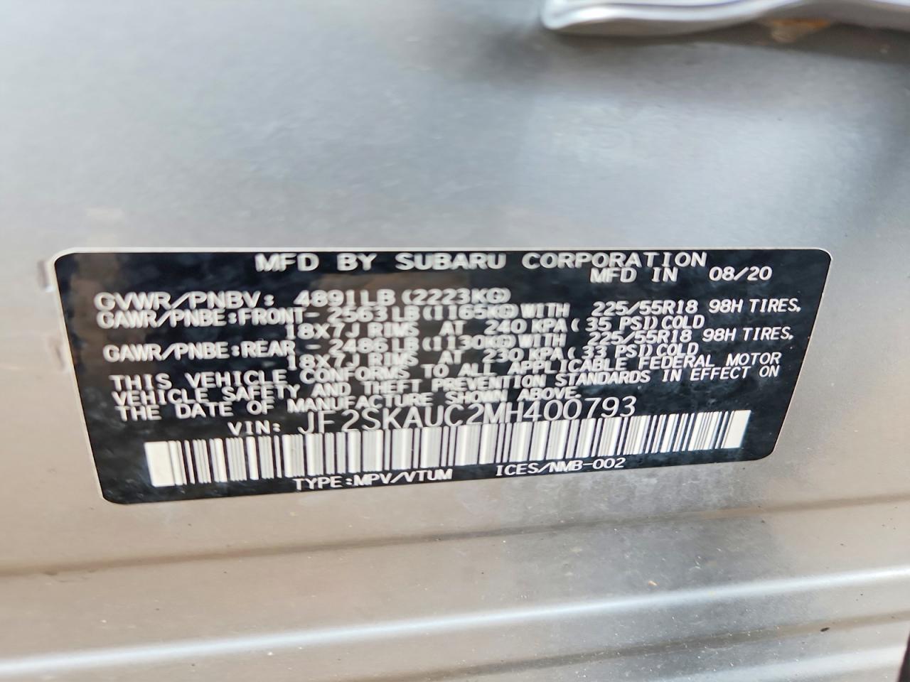 2021 SUBARU FORESTER LIMITED photo 34