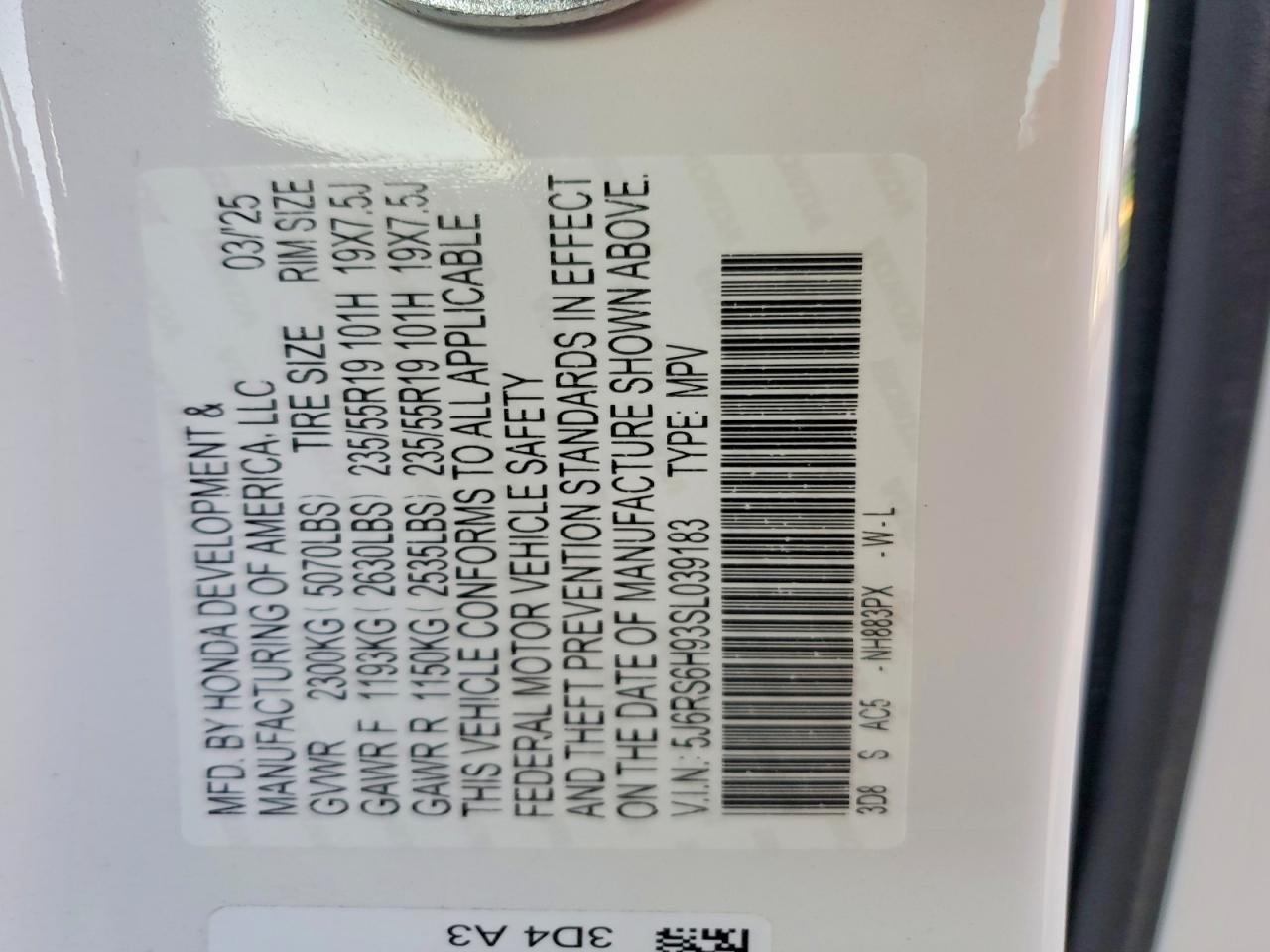 2025 HONDA CR-V SPORT TOURING photo 13