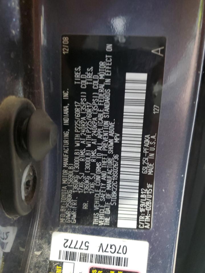 2009 TOYOTA SIENNA XLE photo 25