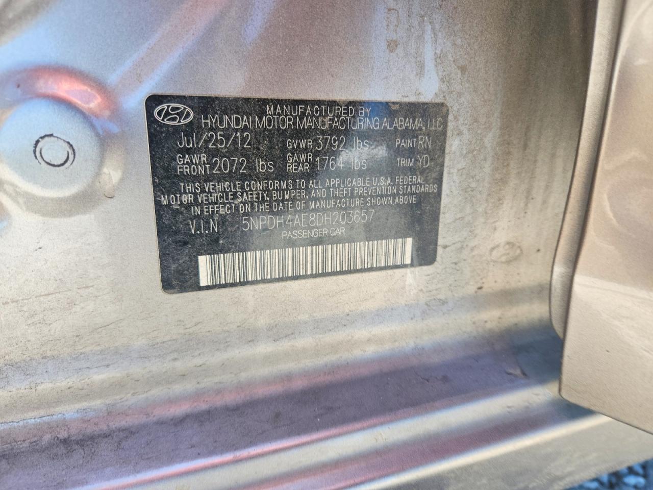 2013 HYUNDAI ELANTRA GLS photo 23