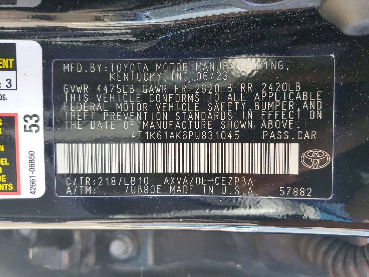 2023 TOYOTA CAMRY XSE photo 25