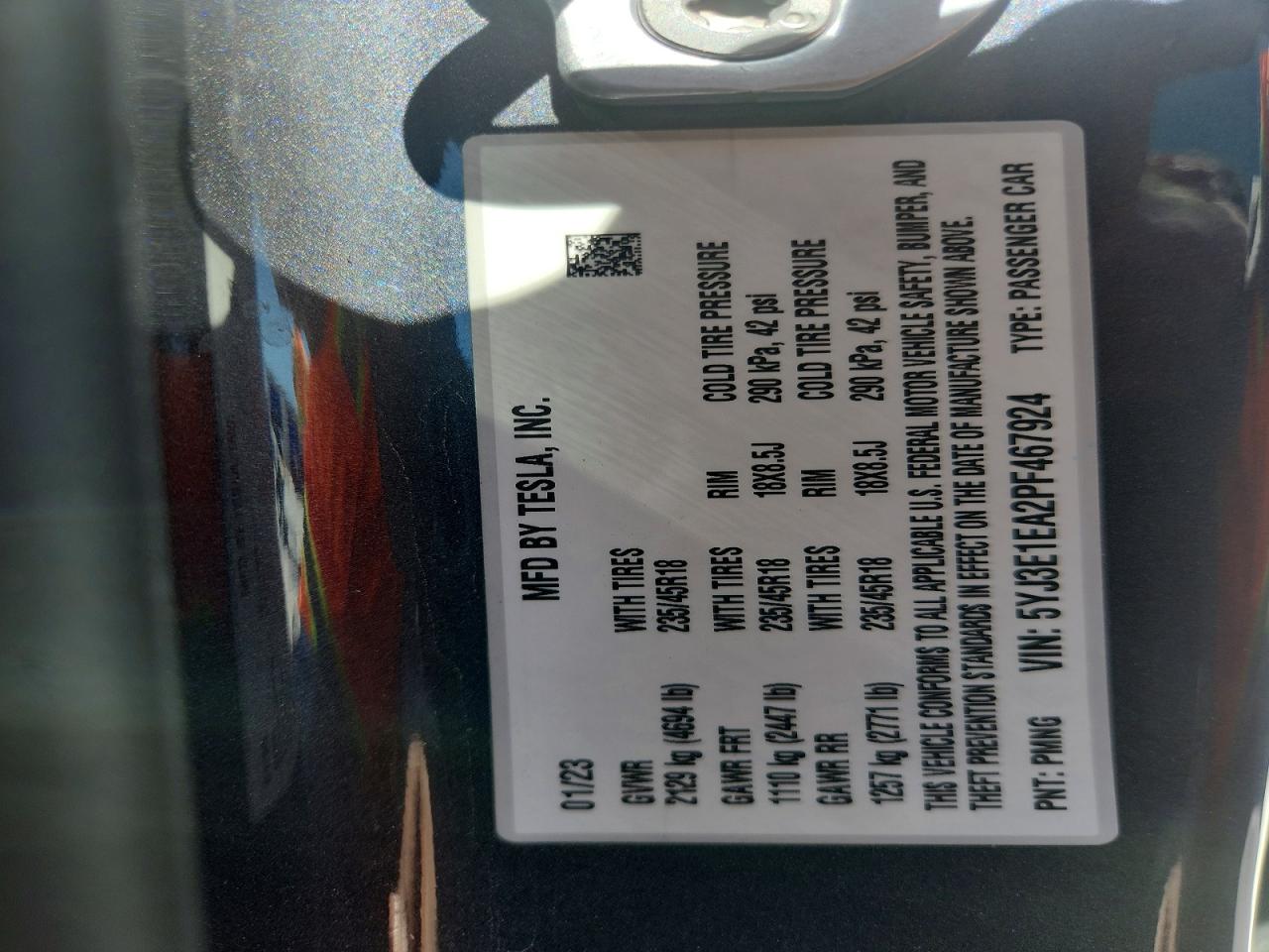 2023 TESLA MODEL 3 photo 34