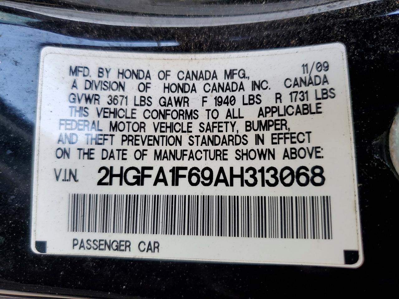 2010 HONDA CIVIC LX-S photo 34