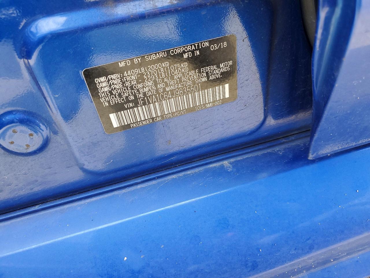 2018 SUBARU WRX PREMIUM photo 34