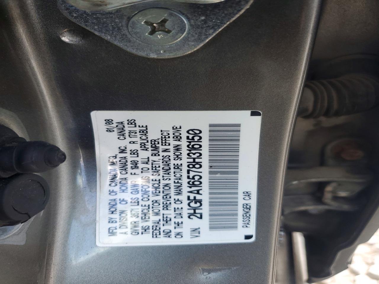 2008 HONDA CIVIC LX photo 34