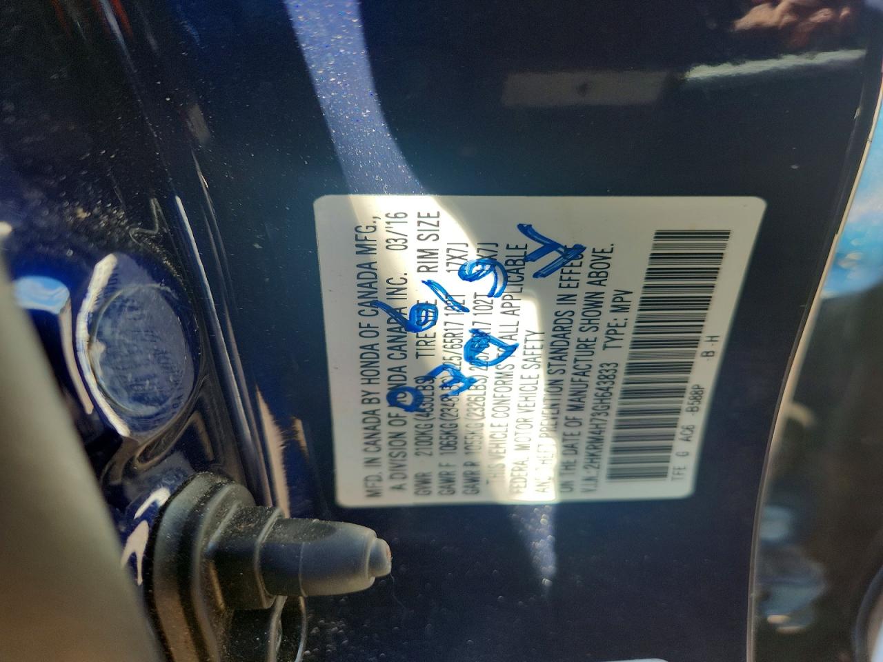 2016 HONDA CR-V EXL photo 37