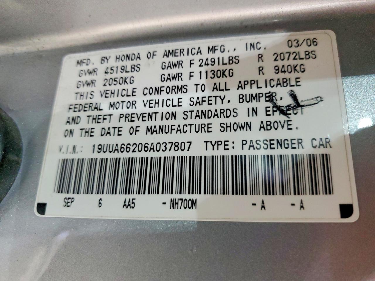 2006 ACURA 3.2TL photo 34