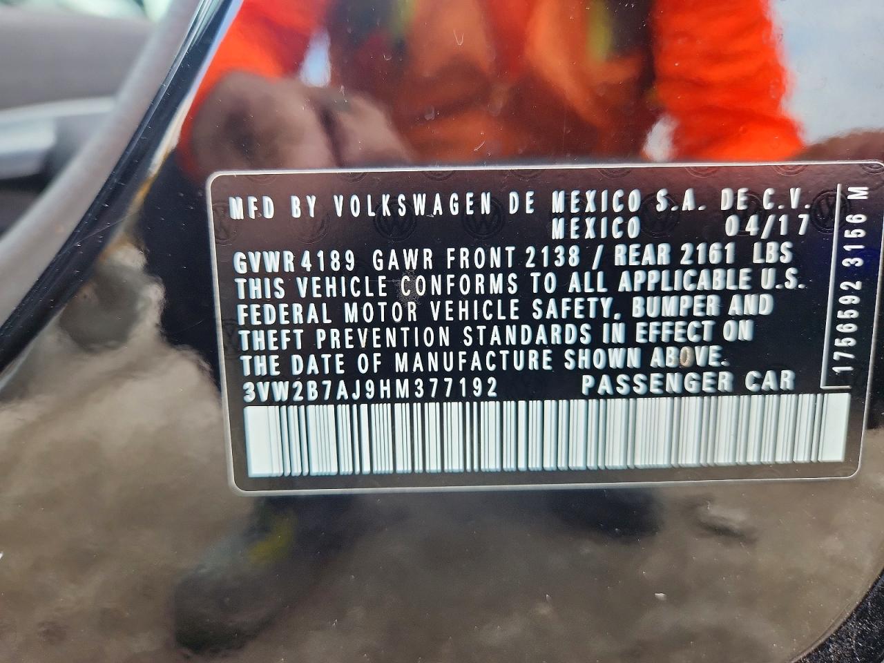 2017 VOLKSWAGEN JETTA S photo 34