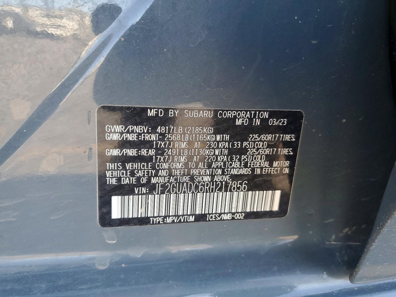 2024 SUBARU CROSSTREK PREMIUM photo 25