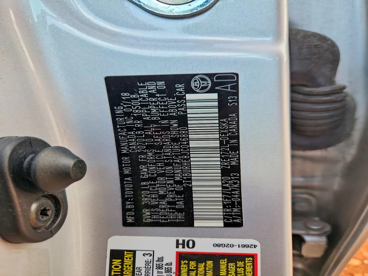2018 TOYOTA COROLLA XSE photo 23
