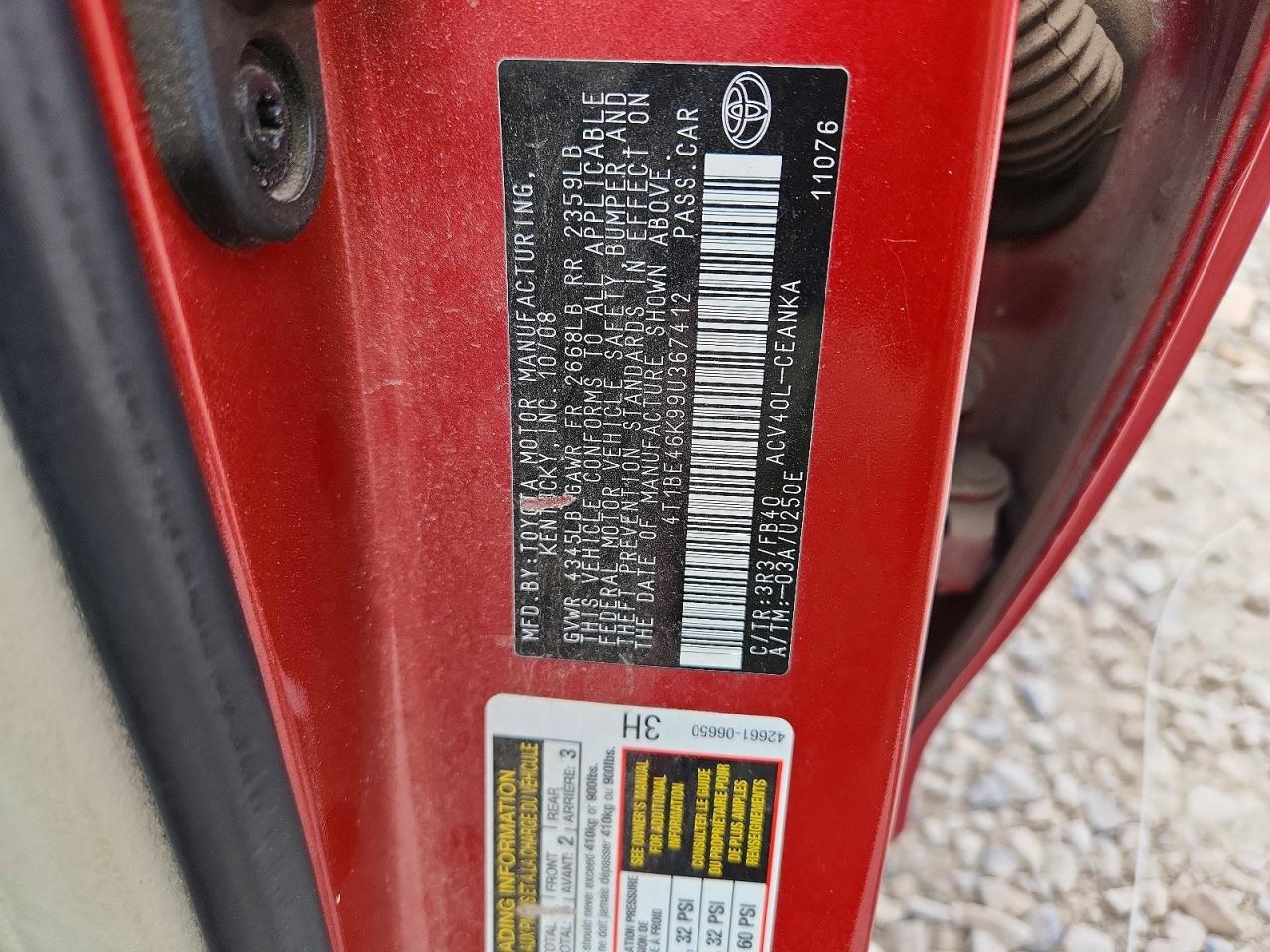 2009 TOYOTA CAMRY LE photo 34