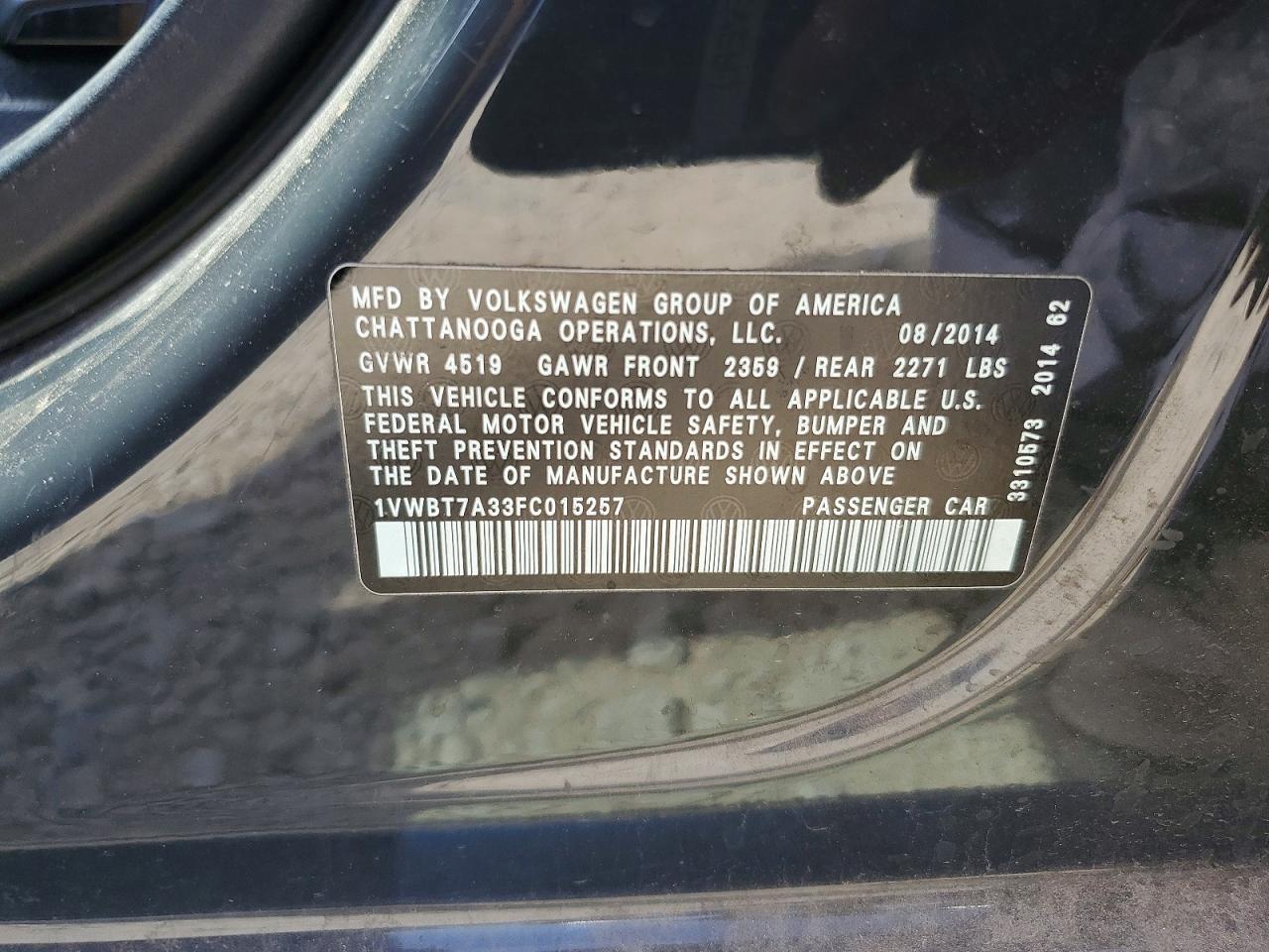 2015 VOLKSWAGEN PASSAT SE photo 23