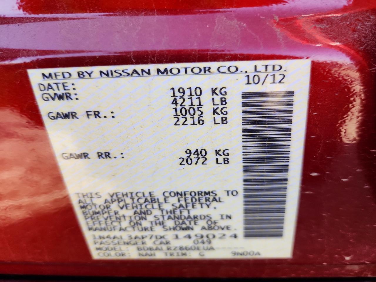 2013 NISSAN ALTIMA 2.5 photo 23