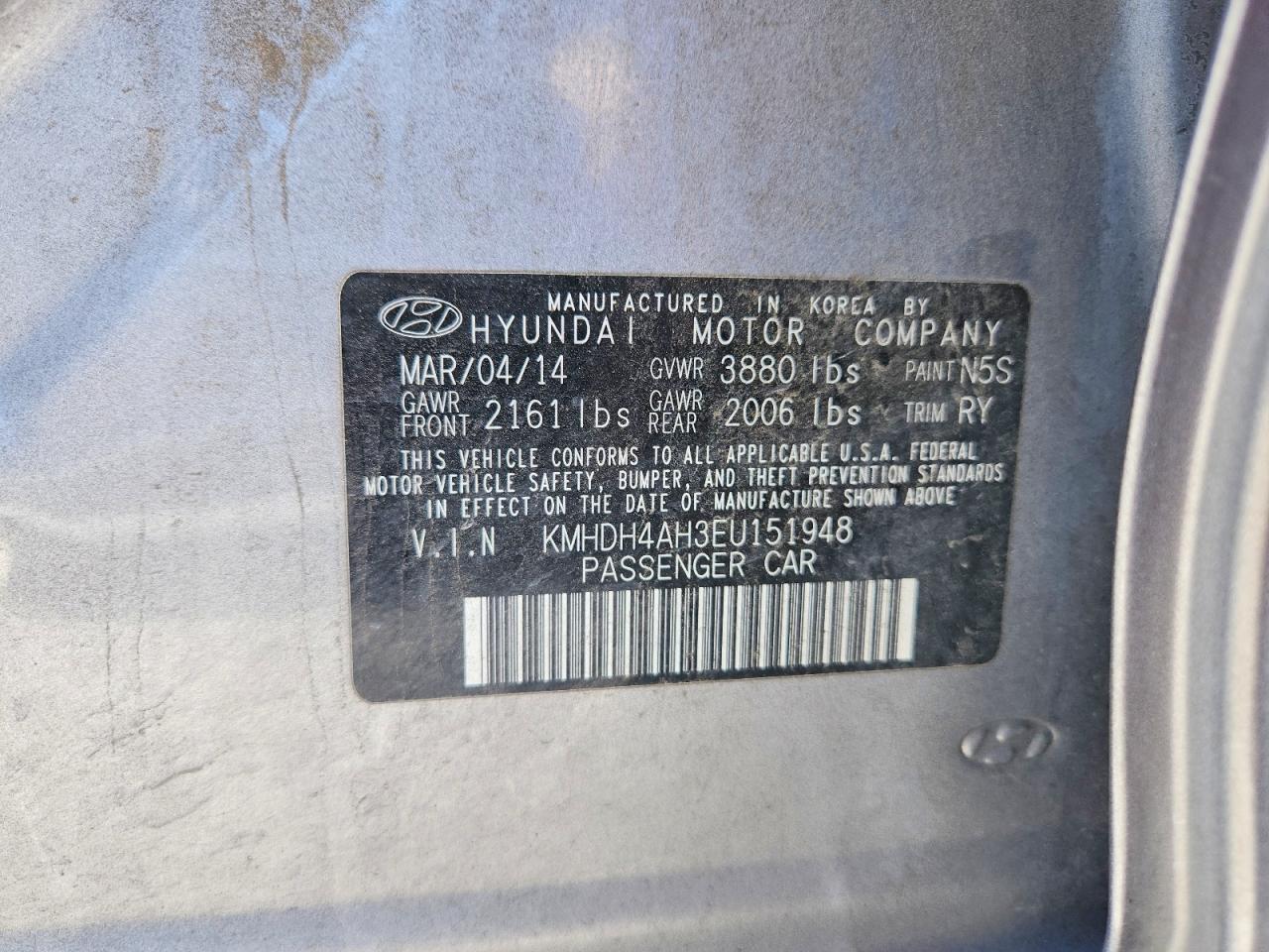 2014 HYUNDAI ELANTRA SPORT photo 23