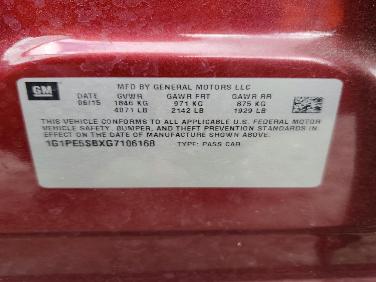 2016 CHEVROLET CRUZE LIMITED LT photo 23