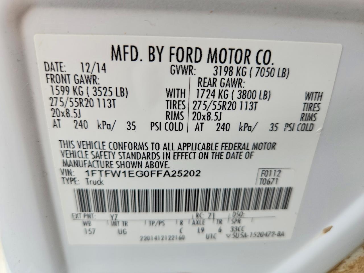 2015 FORD F150 SUPERCREW photo 23