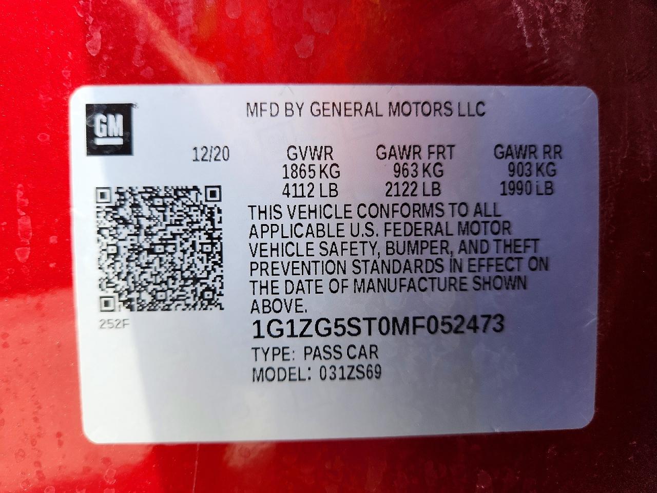 2021 CHEVROLET MALIBU RS photo 34