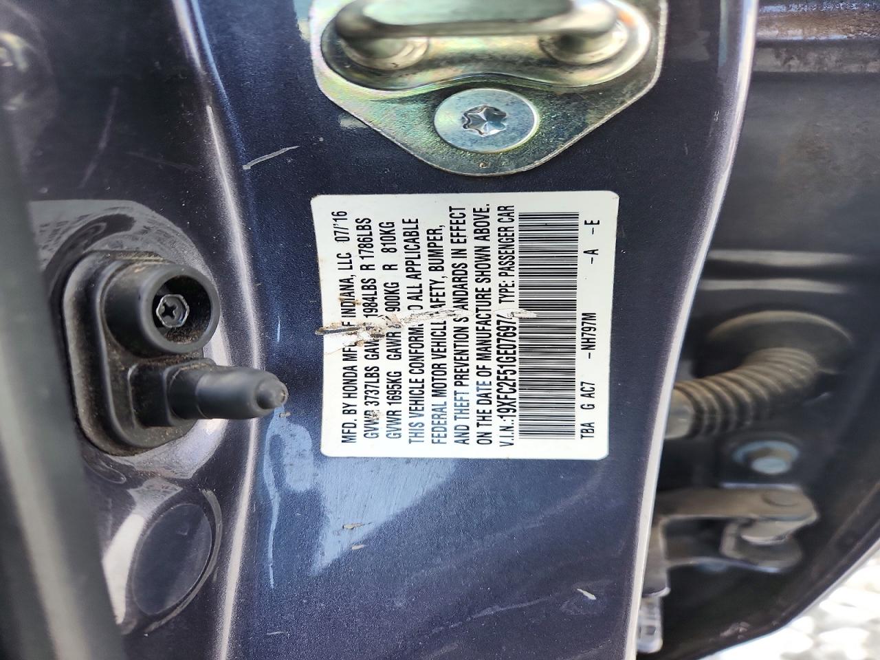 2016 HONDA CIVIC LX photo 37