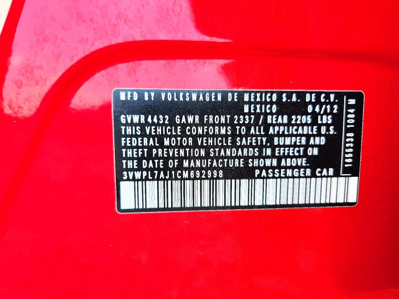 2012 VOLKSWAGEN JETTA TDI photo 34