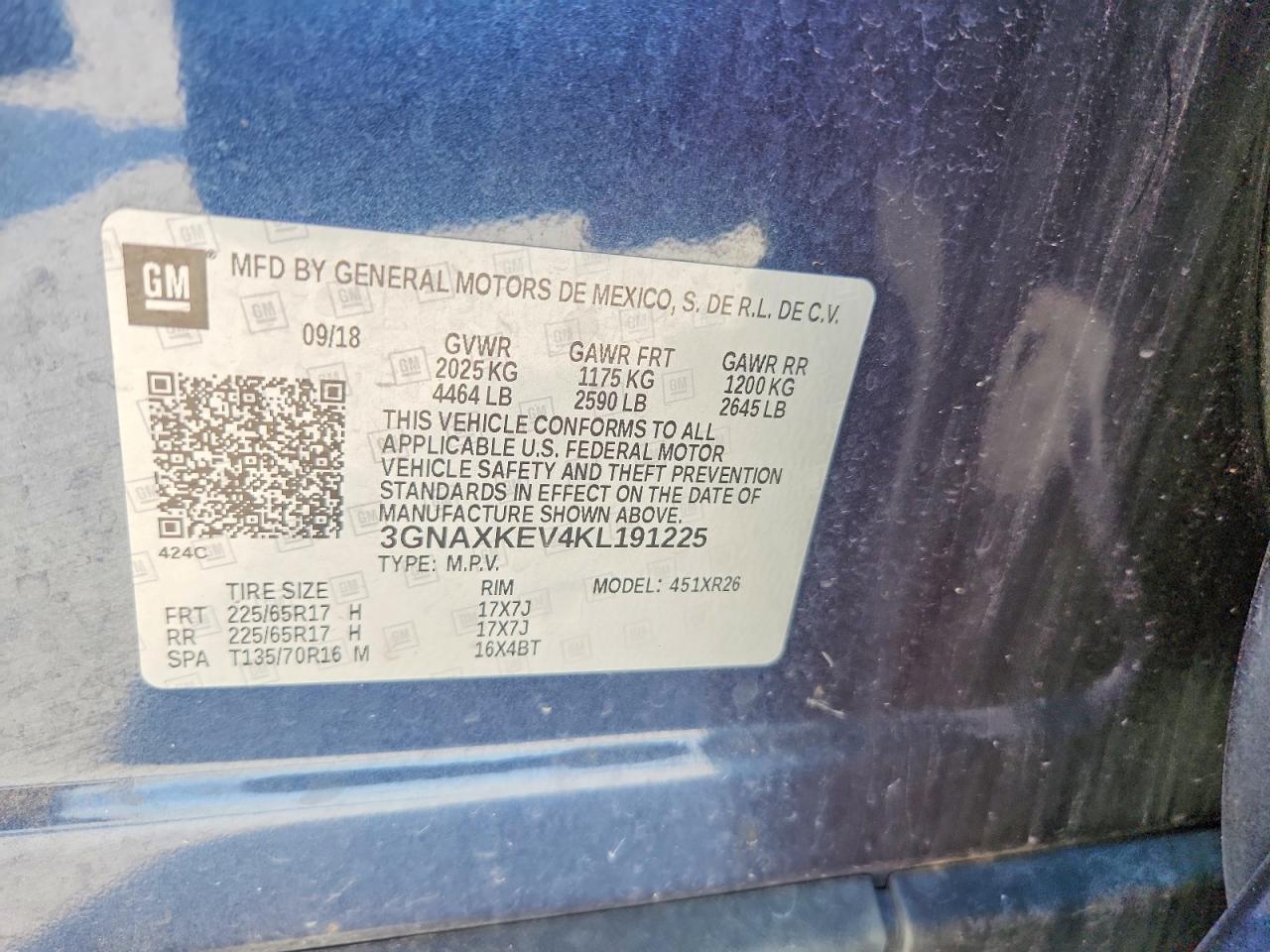 2019 CHEVROLET EQUINOX LT photo 25