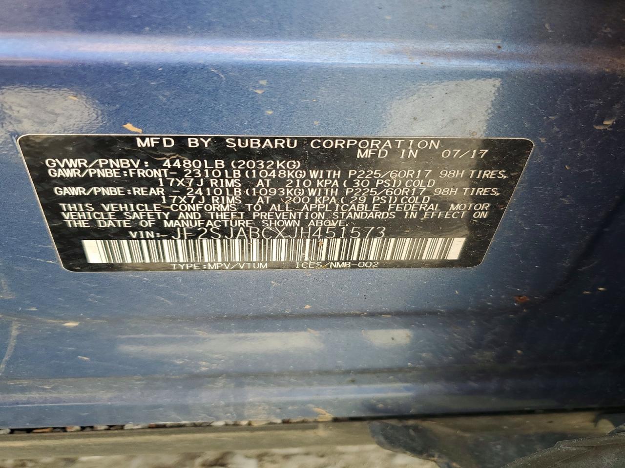 2018 SUBARU FORESTER 2.5I photo 25