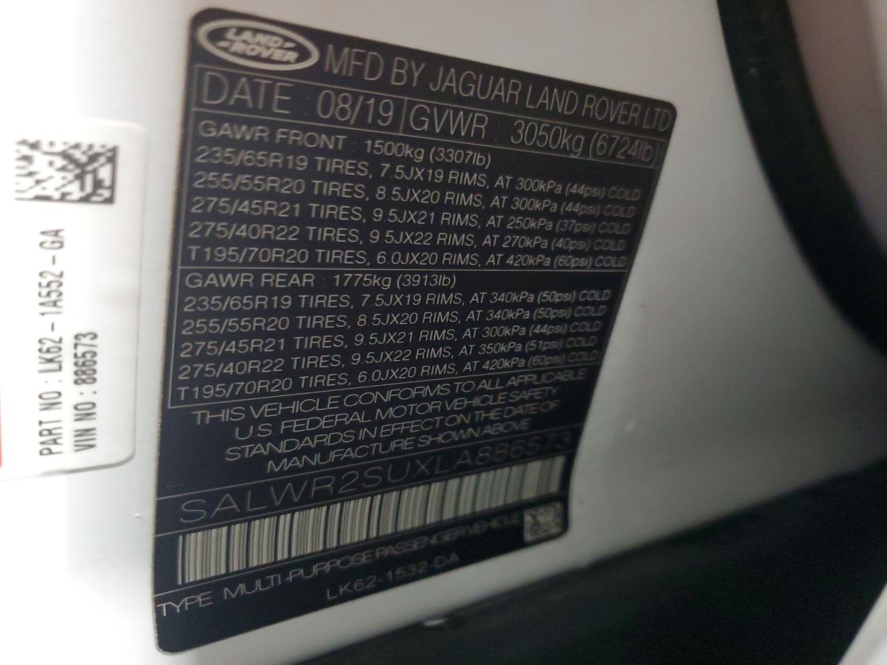 2020 LAND ROVER RANGE ROVER SPORT HSE photo 27