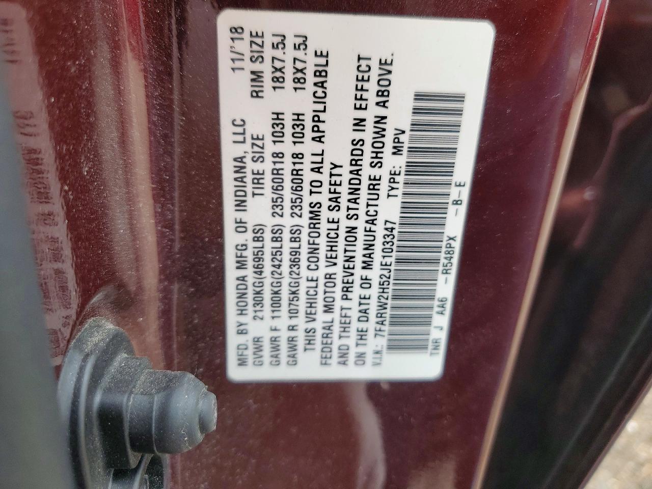 2018 HONDA CR-V EX photo 27