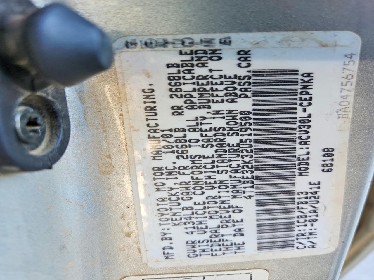 2002 TOYOTA CAMRY LE photo 23