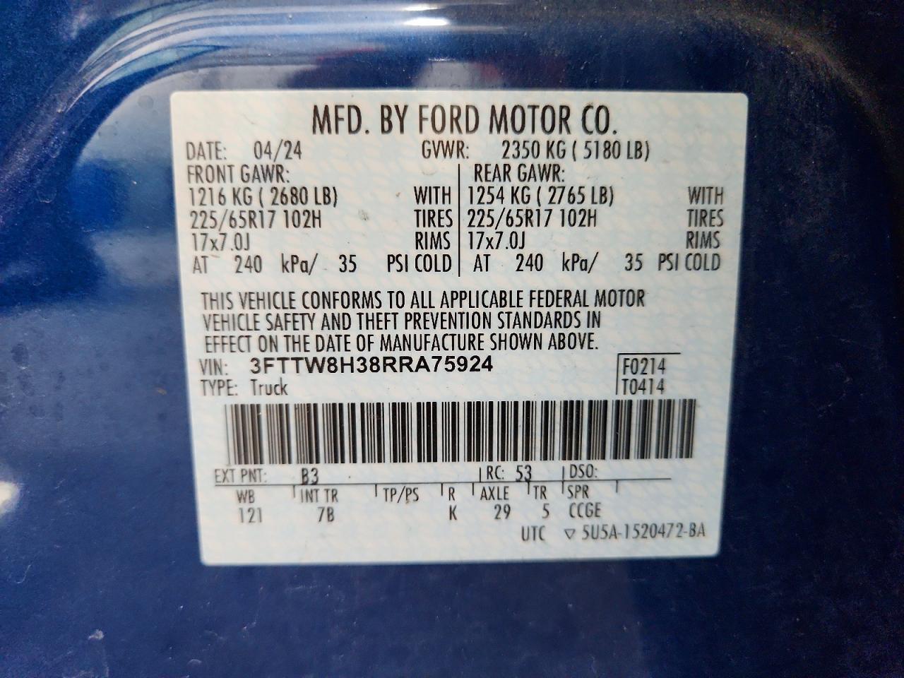 2024 FORD MAVERICK XLT photo 23