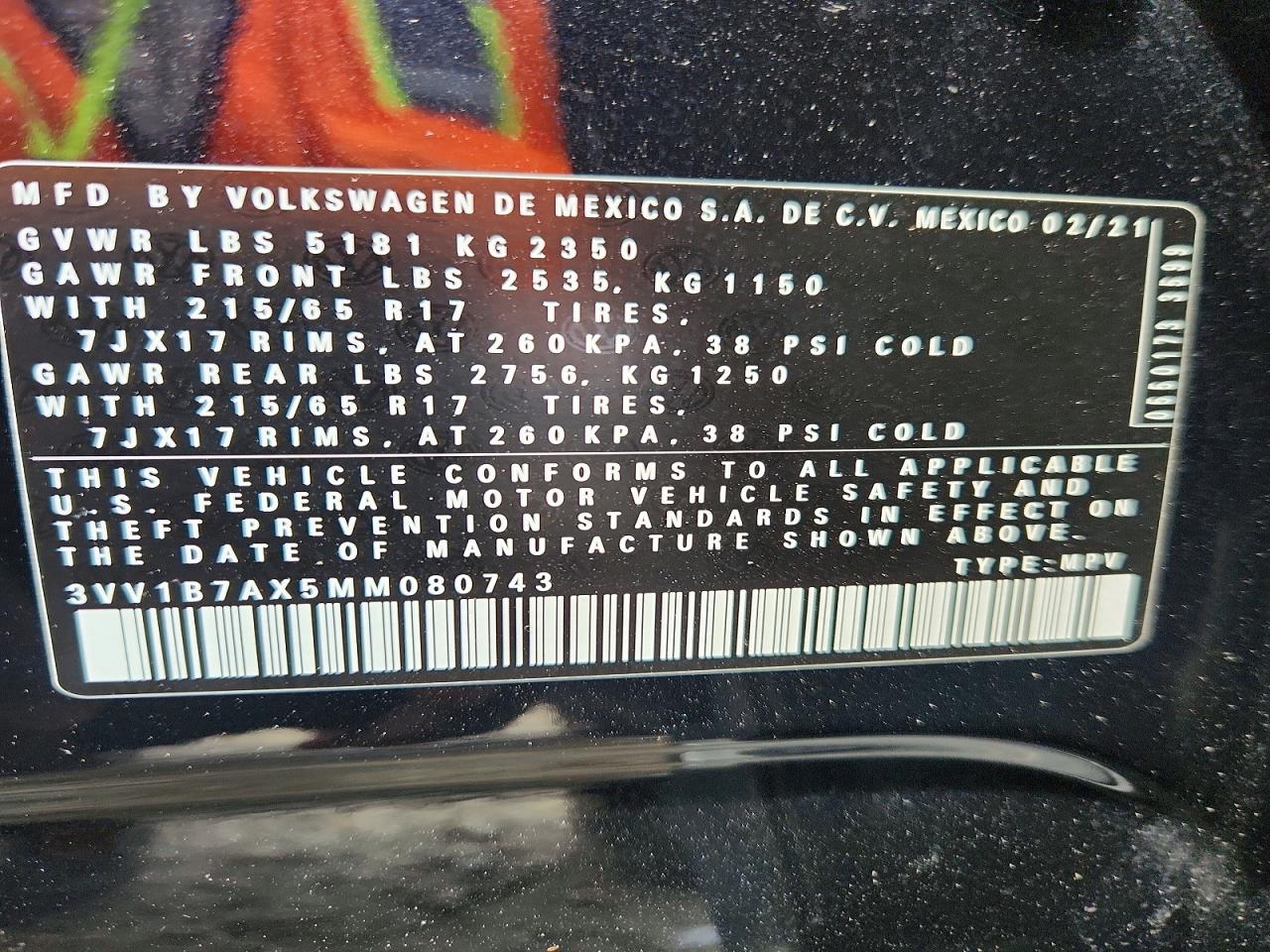 2021 VOLKSWAGEN TIGUAN S photo 25