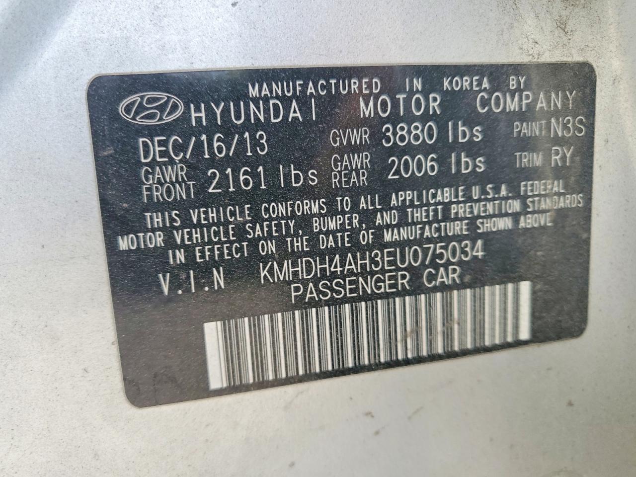 2014 HYUNDAI ELANTRA SPORT photo 23