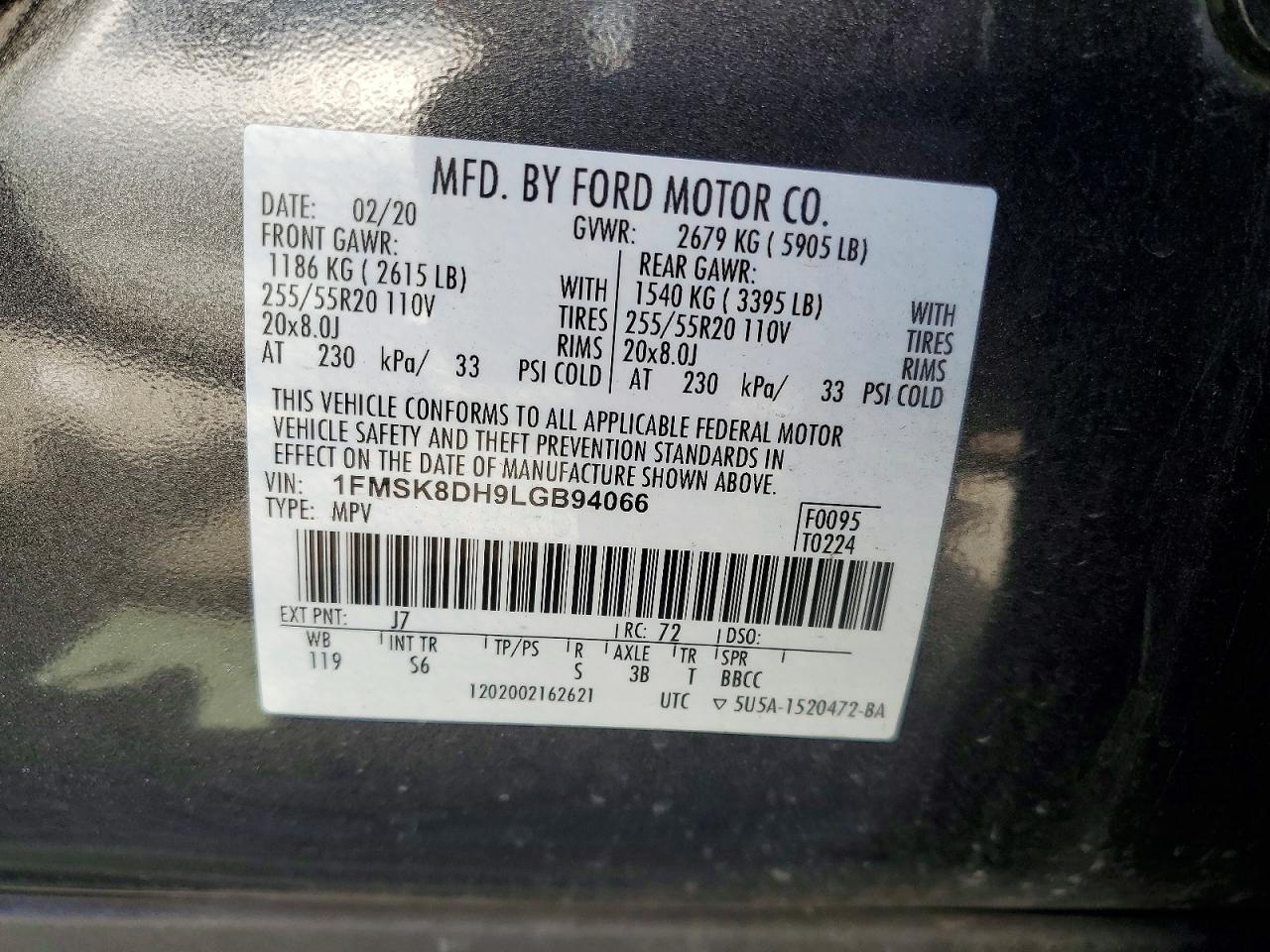 2020 FORD EXPLORER XLT photo 37