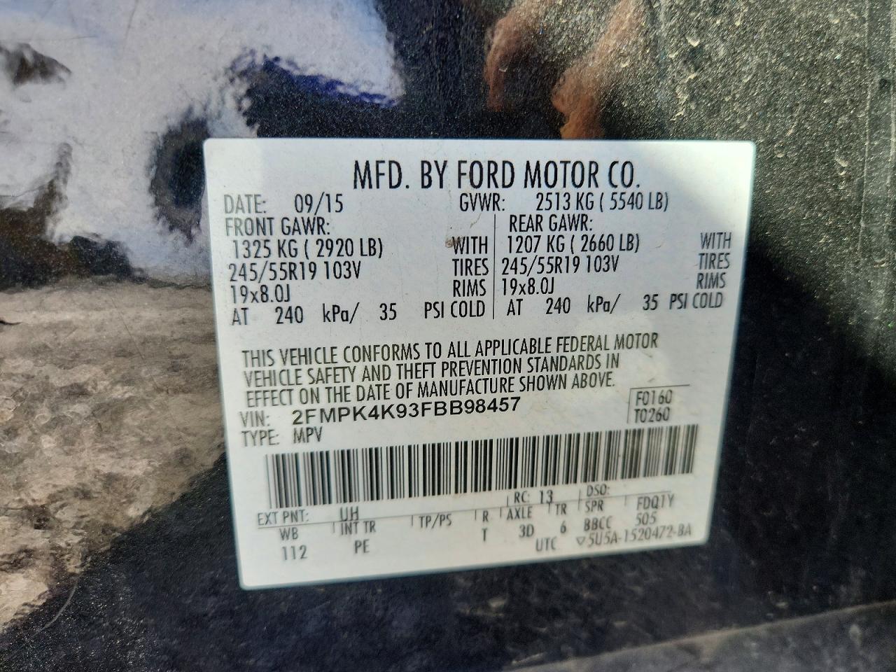 2015 FORD EDGE TITANIUM photo 37
