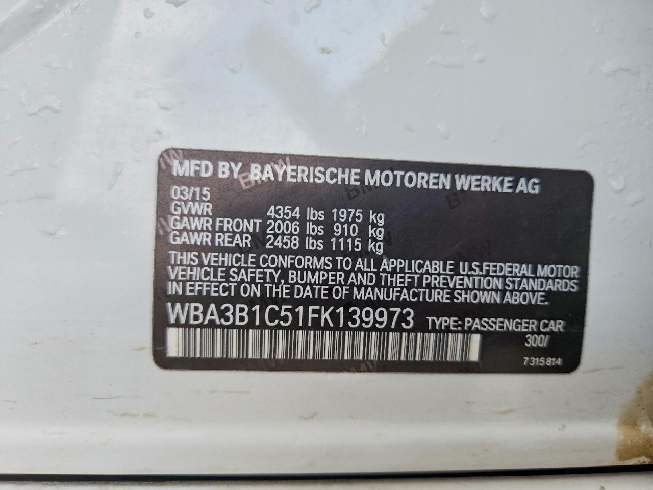 2015 BMW 320 I photo 34