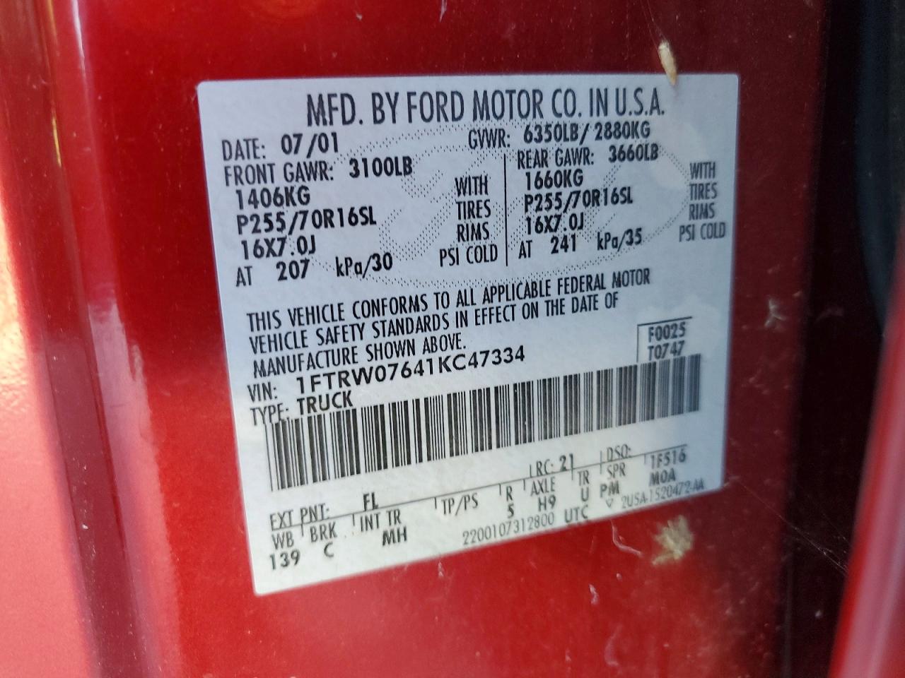 2001 FORD F150 SUPERCREW photo 37