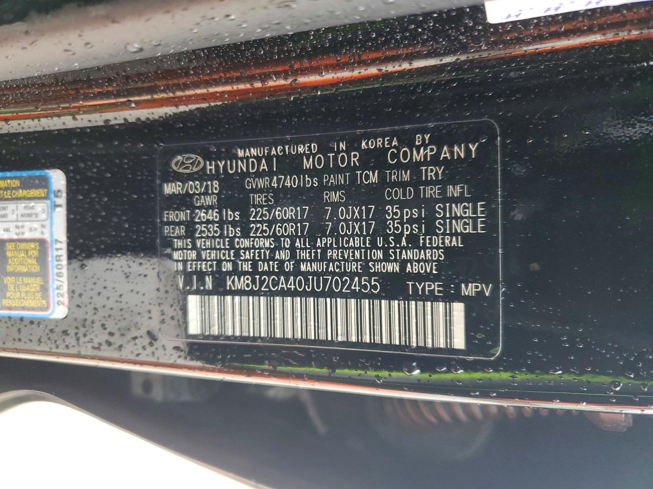 2018 HYUNDAI TUCSON photo 13