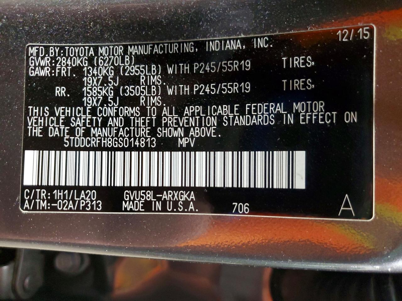 2016 TOYOTA HIGHLANDER HYBRID LIMITED photo 37